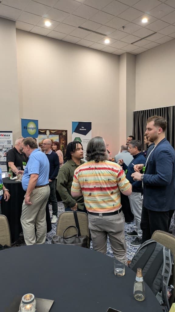 MSCM attendees networking during a conference break